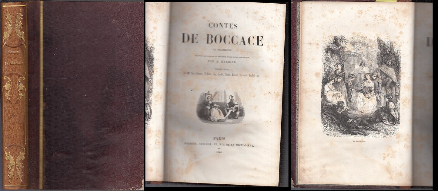 LH- LE DECAMERON ILLUSTRATO DECAMERONE - CONTES DE BOCCACE ---- 1846 - C - XFS89