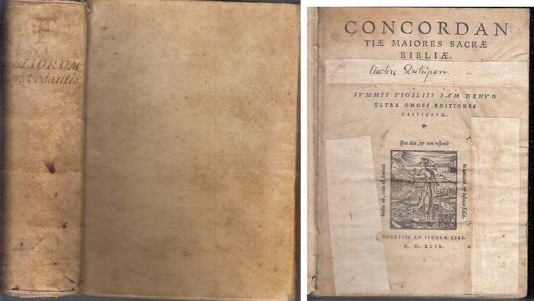 LH- CONCORDANTIAE MAIORES SACRAE BIBLIAE CINQUECENTINA -- SPEI--- 1549- C- XFS87