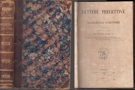 LETTERE PERCETTIVE DI ECCELLENTI SCRITTORI- PIETRO FANFANI---- 1855- C-XFS87