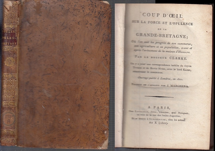 LH- COUP D'OEIL SUR LA FORCE OPULENCE GRANDE BRETAGNE- CLARKE---- 1802- C- XFS87