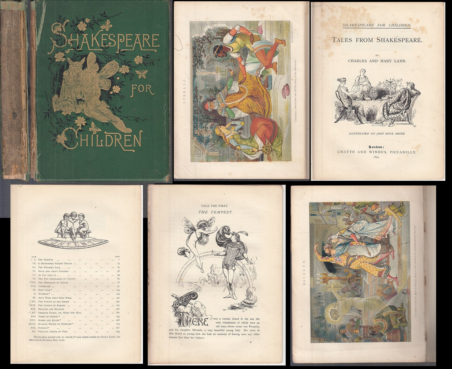 LB- SHAKESPEARE FOR CHILDREN ILLUSTRATED MOYR SMITH - LAMB ---- 1879 - C - XFS88
