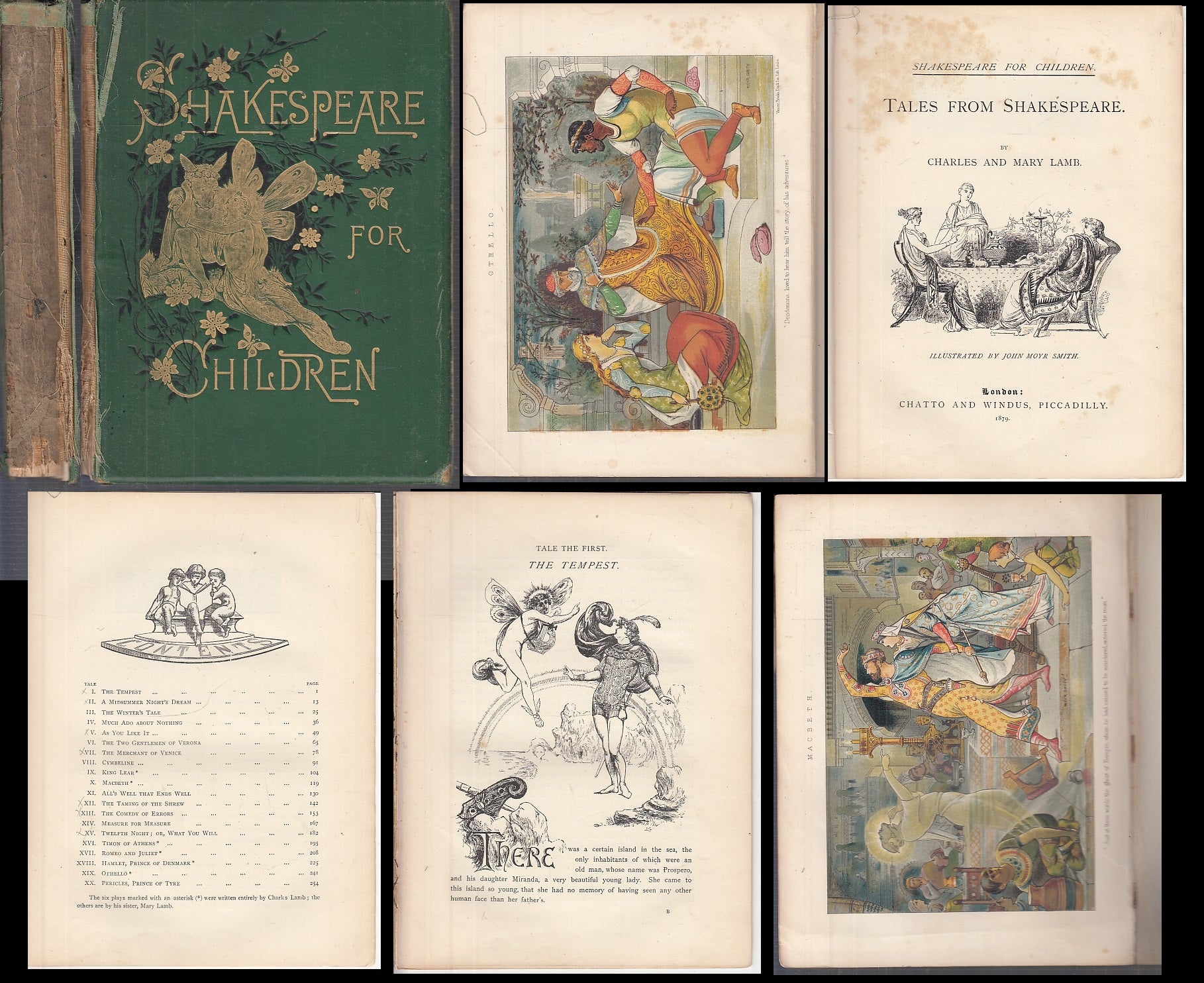 LB- SHAKESPEARE FOR CHILDREN ILLUSTRATED MOYR SMITH - LAMB ---- 1879 - C - XFS88