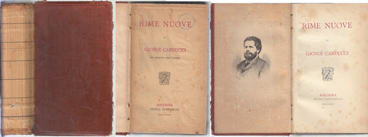LN- RIME NUOVE CANTO DELL'AMORE - CARDUCCI - ZANICHELLI-- 1a ED.- 1887 -- XFS146