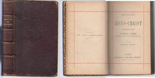 LD- IMITATION DE JESUS CHRIST - THOMAS A KEMPIS - GRASSART --- 1896 - C - XFS146