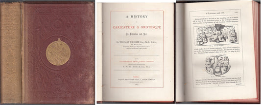 LZ- A HISTORY OF CARICATURE AND GROTESQUE LITERATURE - WRIGHT---- 1865- C- XFS86