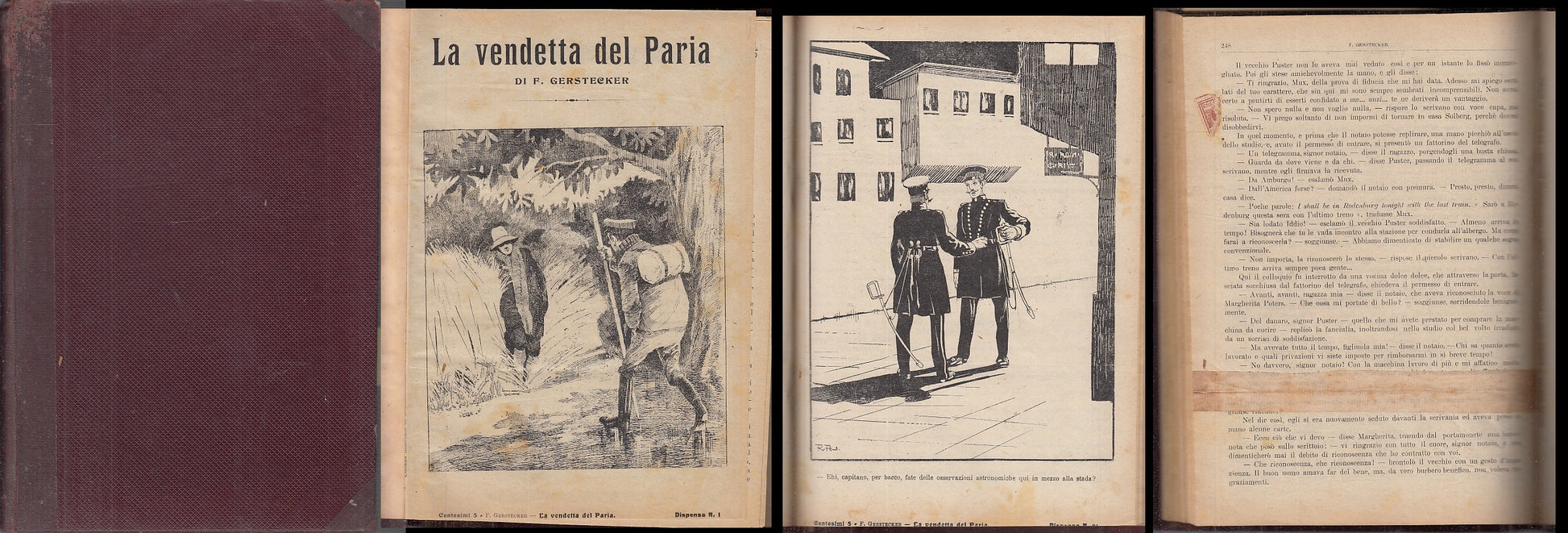 LA VENDETTA DEL PARIA - GERSTECKER - CROMOTIPOGRAFIA --- 1905 - C - XFS86