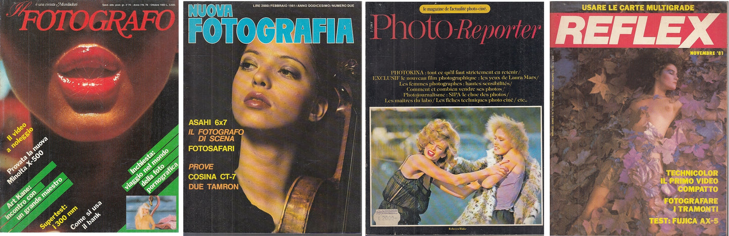 LR- LOTTO OFFERTA 28 RIVISTE FOTOGRAFIA FOTOGRAFO NUOVA REFLEX----- 1980- B- YFS