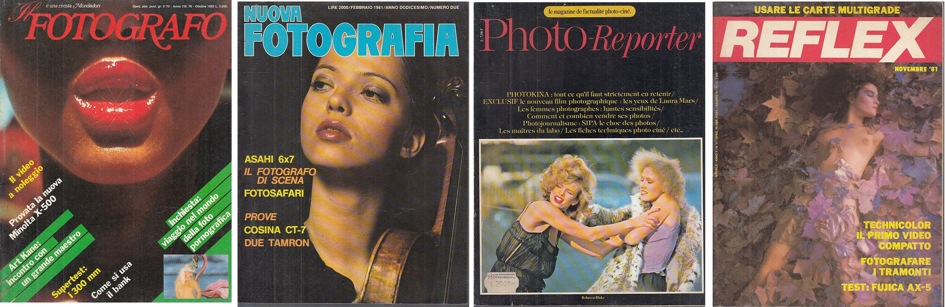 LR- LOTTO OFFERTA 28 RIVISTE FOTOGRAFIA FOTOGRAFO NUOVA REFLEX----- 1980- B- YFS