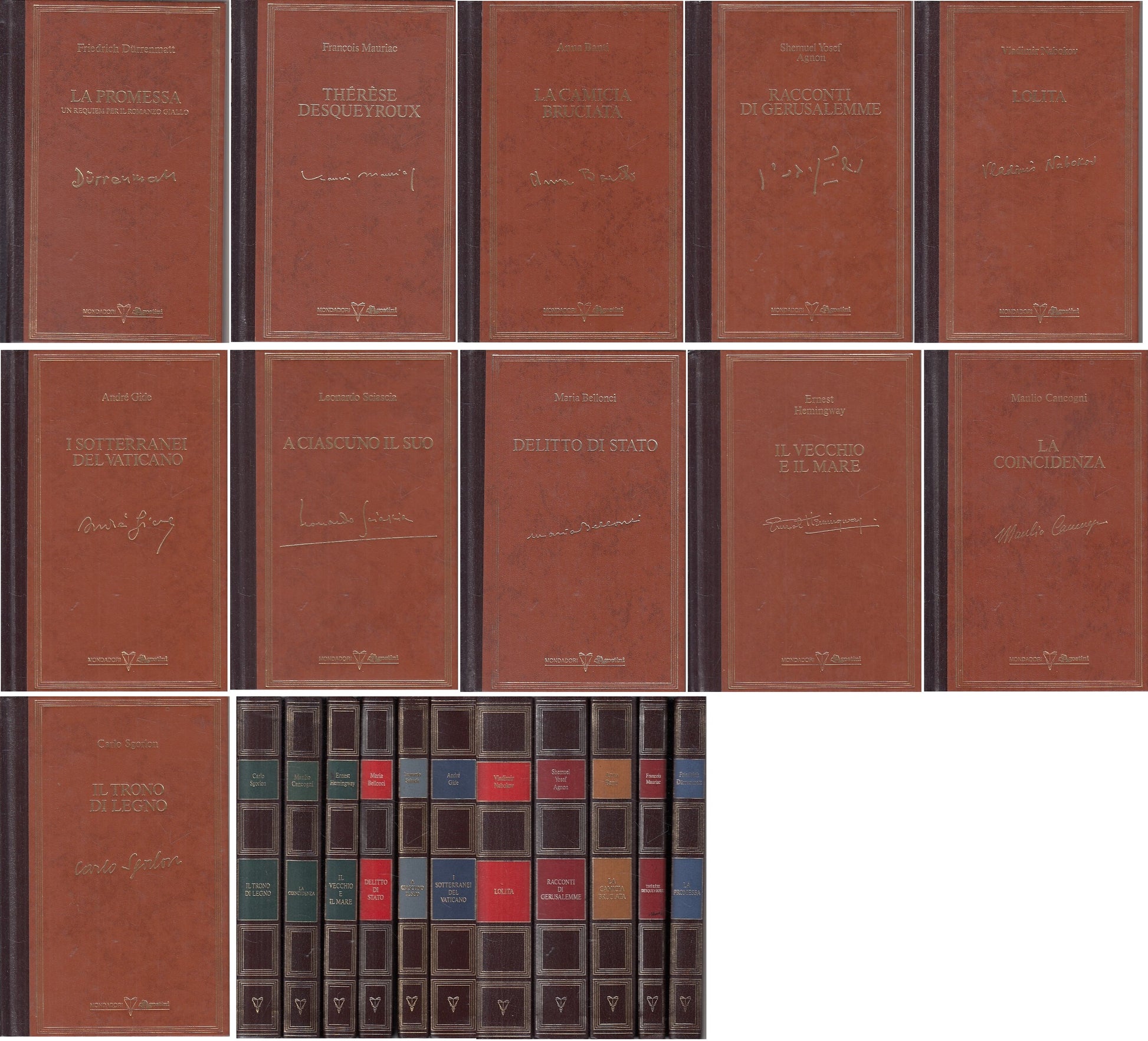 LN- CAPOLAVORI NARRATIVA CONTEMPORANEA 11 VOL.-- MONDADORI --- 1987 - C - ZFS329