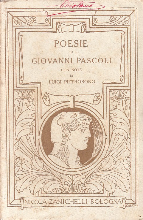 LN- POESIE - GIOVANNI PASCOLI - ZANUCHELLI --- 1927 - B - ZFS48