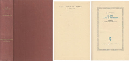 LE TRE LADY CHATTERLEY - LAWRENCE - MONDADORI - CLASSICI-- 1964 - C - ZFS631