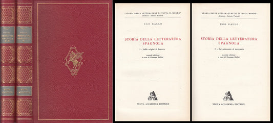 LS- STORIA LETTERATURA SPAGNOLA 2 VOL.- GALLO- NUOVA ACCADEMIA--- 1958- C - ZFS2
