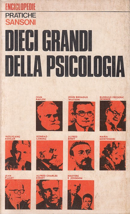 LS- DIECI GRANDI ELLA PSICOLOGIA -- SANSONI - ENCICLOPEDIE -- 1975 - B - ZFS665