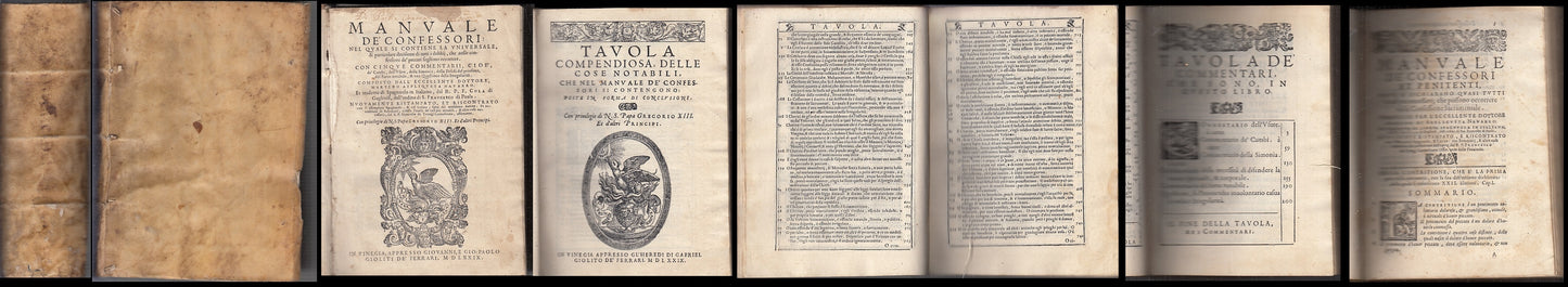 LH- MANUALE DE CONFESSORI CINQUECENTINA - AZPLIQUETA - GIOLITI--- 1579- C- XFS92