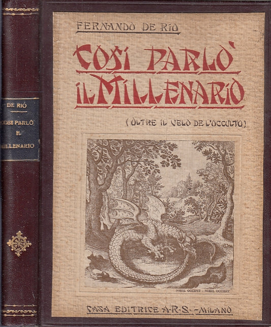 LZ- COSI' PARLO' IL MILLENARIO OCCULTO- FERNANDO DE RIO- A.R.S.--- 1927- C-XFS92