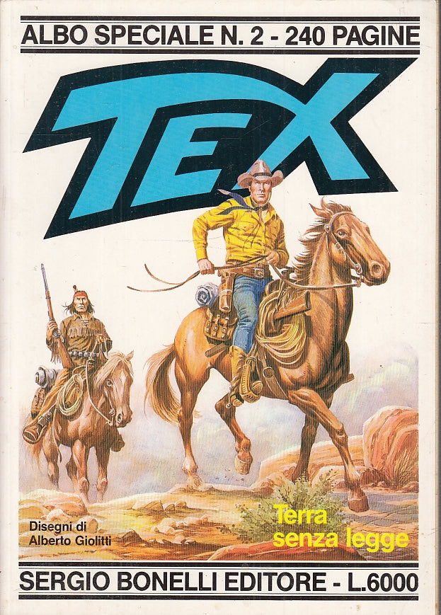 FB- TEXONE TEX SPECIALE N.2 TERRA SENZA LEGGE -- BONELLI - 1989 - B - SBX