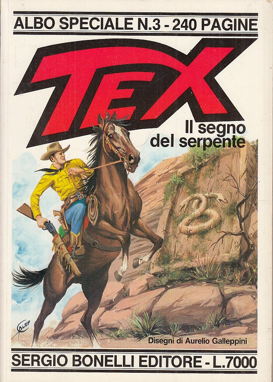 FB- TEXONE TEX SPECIALE N.3 IL SEGNO DEL SERPENTE -- BONELLI - 1990 - B - SBX