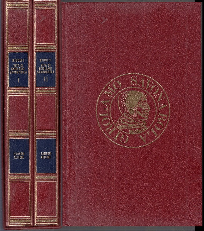 LS- VITA DI GIROLAMO SAVONAROLA COFANETTO 2 VOLUMI - RIDOLFI ---- 1974- C- XFS10