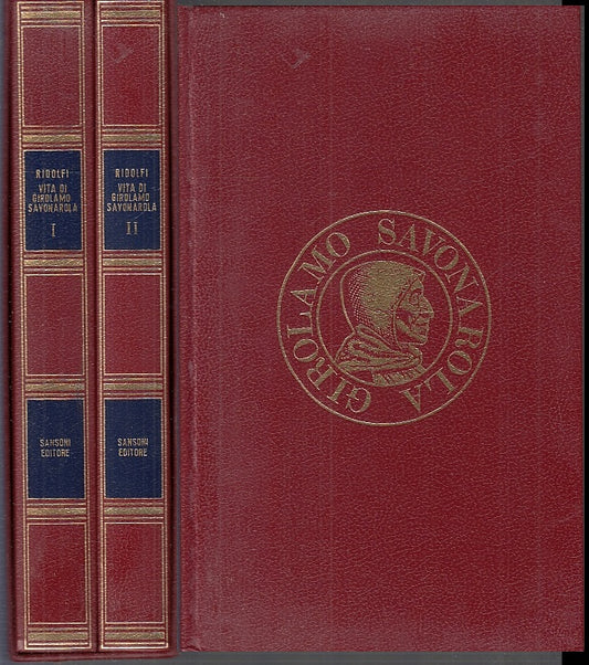 LS- VITA DI GIROLAMO SAVONAROLA COFANETTO 2 VOLUMI - RIDOLFI ---- 1974- C- XFS10