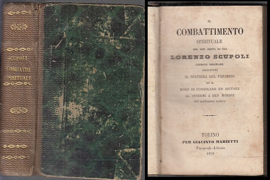 LD- IL COMBATTIMENTO SPIRITUALE - LORENZO SCUPOLI - MARIETTI --- 1839 - C- XFS91