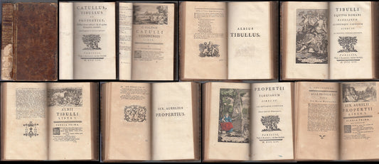 LH- CATULLUS TIBULLUS ET PROPERTIUS SETTECENTINA -- BARBOU --- 1754- C- XFS91