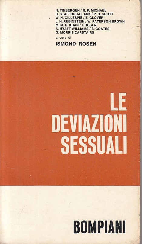 LS- LE DEVIAZIONI SESSUALI - ROSEN - BOMPIANI - L'UOMO -- 1968 - B - ZFS249