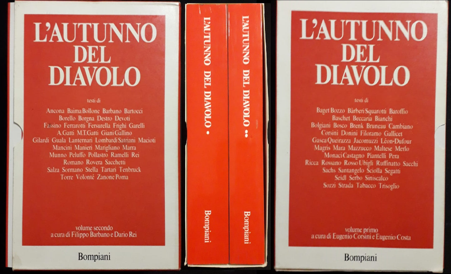 LN- L'AUTUNNO DEL DIAVOLO COFANETTO 2 VOLUMI -- BOMPIANI --- 1990 - B - XFS94