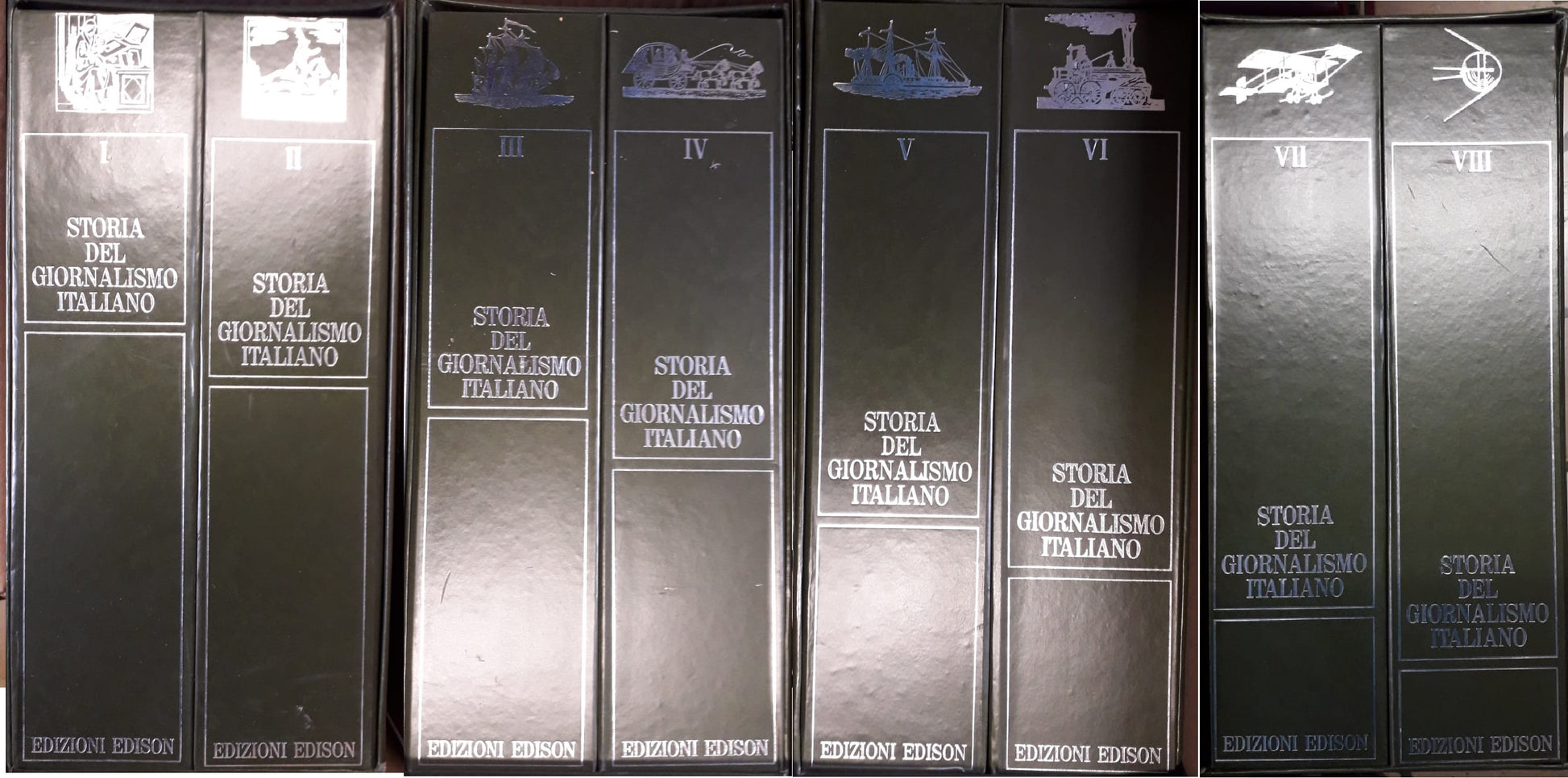 LS- STORIA DEL GIORNALISMO ITALIANO 8 VOLUMI 4 COFANETTI-- EDISON--- 1974- C-YFS