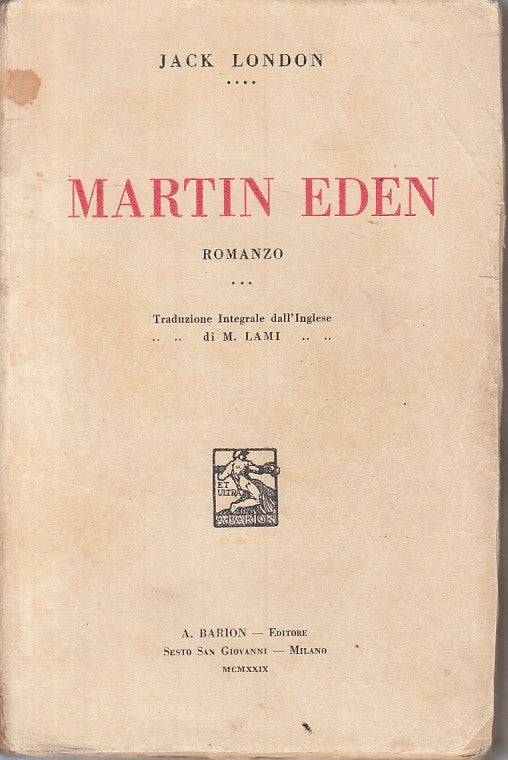LN- MARTIN EDEN - JACK LONDON - BARION --- 1929 - B - ZFS229