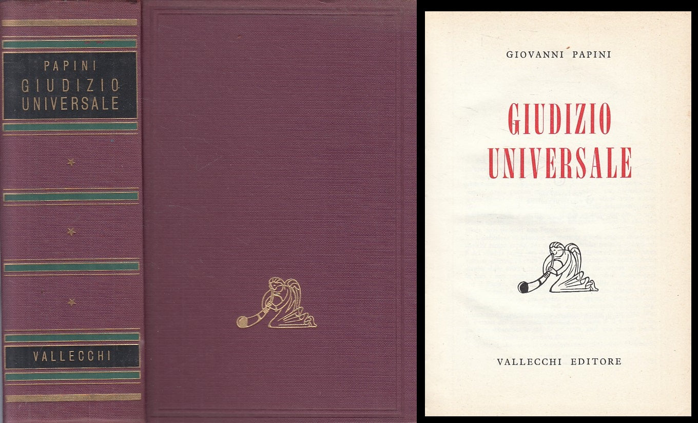 LN- GIUDIZIO UNIVERSALE - PAPINI - VALLECCHI -- 1a ED, - 1957 - C - YFS397