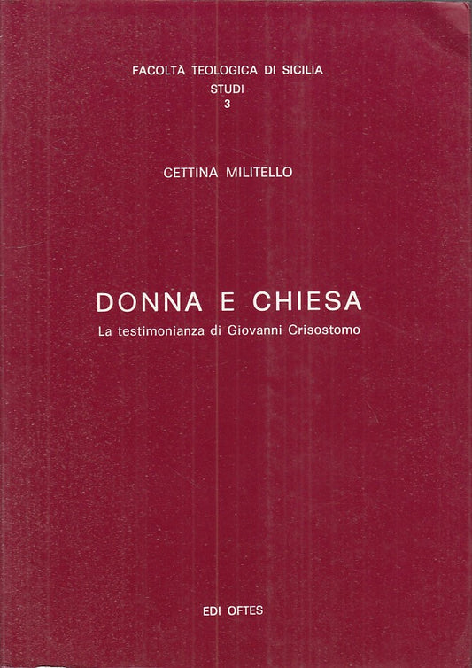 LD - DONNA E CHIESA - CETTINA MILITELLO - EDI OFTES --- 1986 - B - YFS263