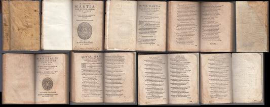 LH- VALERII MARTIALIS EPIGRAMMATUM LIBRI I/XIIII CINQUECENTINA----- 1582-B-XFS93