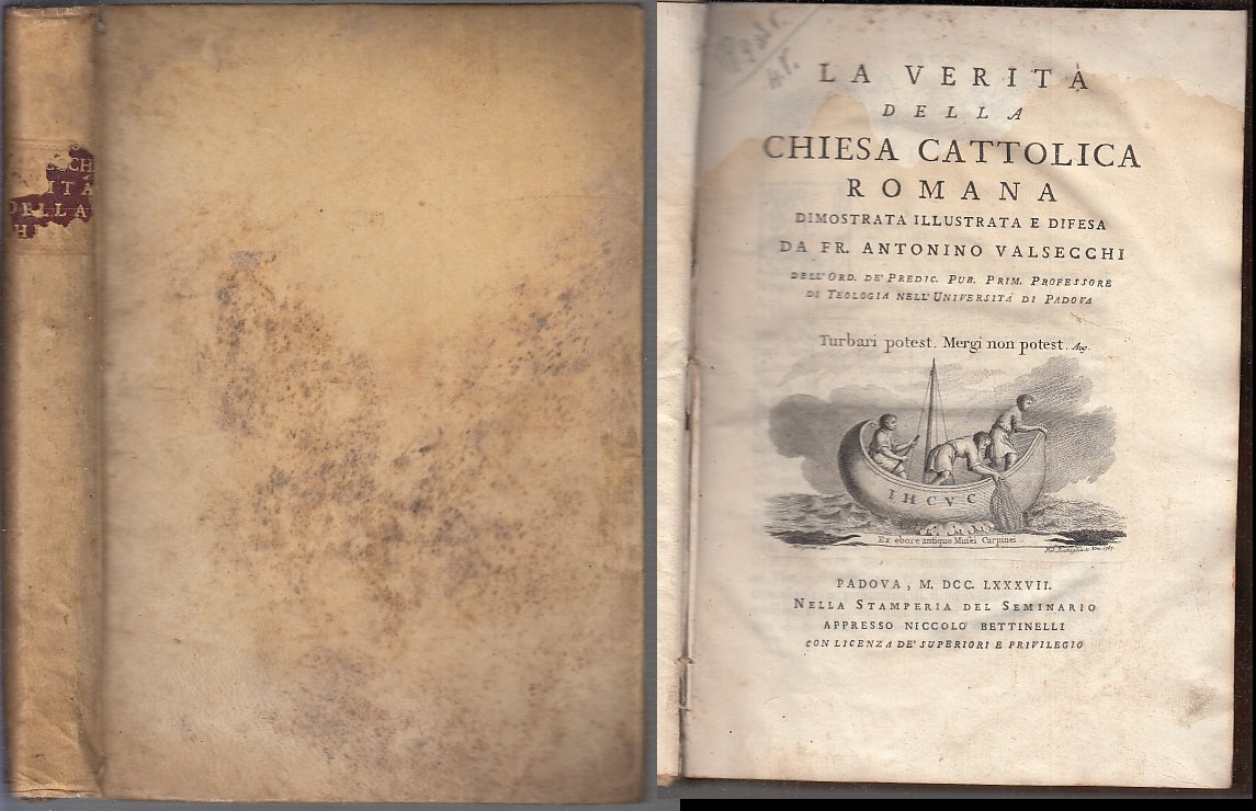 LH- LA VERITA' DELLA CHIESA CATTOLICA ROMANA - VALSECCHI ---- 1787 - C - XFS93