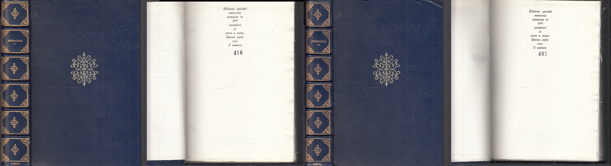 LN- IL CANZONIERE I/II COPIA NUMERATA - PETRARCA - CURCIO --- 1968 - C - XFS93