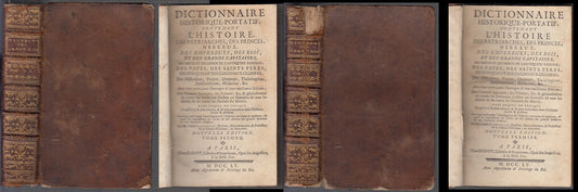 LH- DICTIONNAIRE HISTORIQUE PORTATIF 2 TOMI SETTECENTINA-- DIDOT--- 1755-C-XFS94