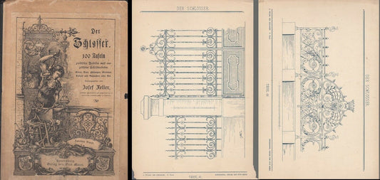 LT- DER SCHLOSSER 100 TAVOLE - FELLER - VERLAG VON OTTO MAIER--- 1900- C- ZDS637