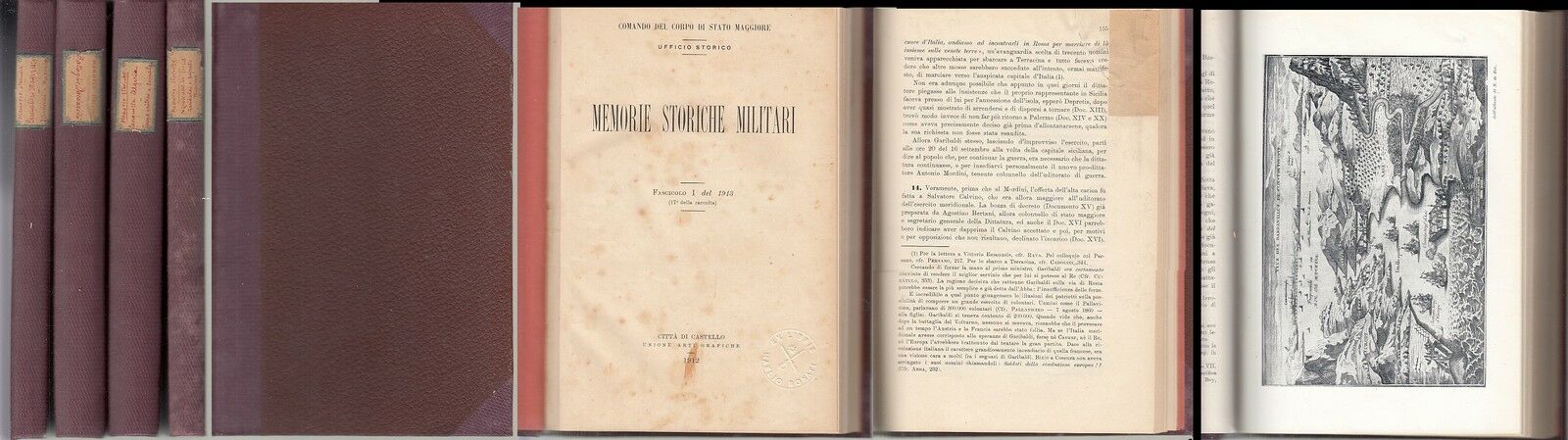 LS- MEMORIE STORICHE MILITARI 4 VOLUMI - CORPO STATO MAGGIORE ---- 1913- C- YFS3
