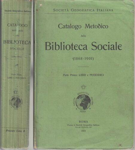 LZ- CATALOGO BIBLIOTECA SOCIALE 1868/1901 LIBIA SOMALIA ERITREA---- 1903- B-YDS3