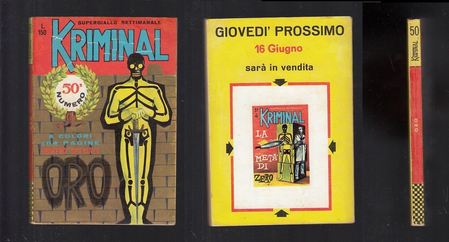 FN- KRIMINAL N.50 A COLORI BELLISSIMO - MAGNUS - CORNO - 1966 - B - SBX