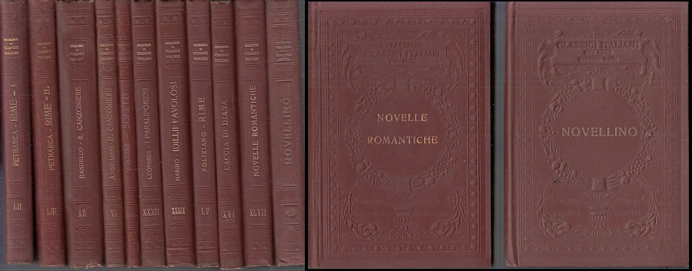 LN- COLLEZIONE I CLASSICI ITALIANI 11 VOLUMI - PETRARCA - UTET--- 1925- C- XFS36