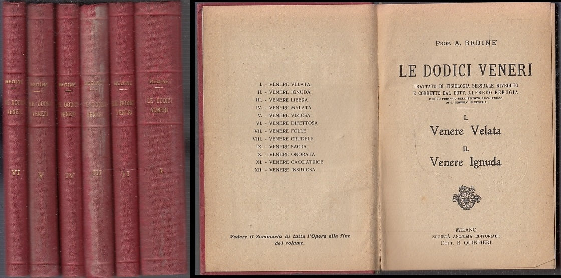 LH- LE DODICI VERGINI 6 VOLUMI COMPLETA - BEDINE' - QUINTIERI --- 1921- C- XFS51