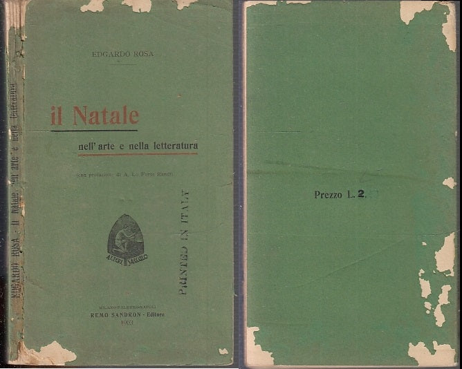 LZ- IL NATALE NELL'ARTE E LETTERATURA- EDGARDO ROSA - SANDRON --- 1903- B- XFS94