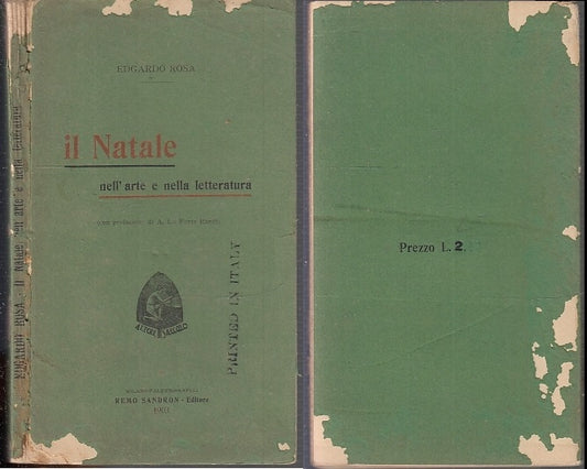 LZ- IL NATALE NELL'ARTE E LETTERATURA- EDGARDO ROSA - SANDRON --- 1903- B- XFS94