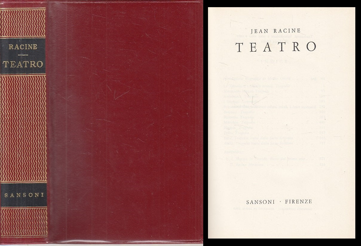 LN- TEATRO - RACINE - SANSONI - GRANDI CLASSICI STRANIERI -- 1956 - CS - YFS667 - Copia