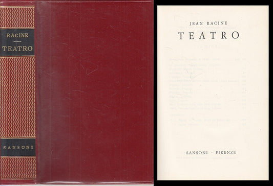 LN- TEATRO - RACINE - SANSONI - GRANDI CLASSICI STRANIERI -- 1956 - CS - YFS667 - Copia