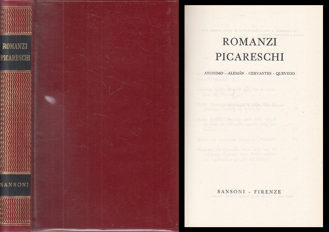 LN- ROMANZI PICARESCHI-- SANSONI- GRANDI CLASSICI STRANIERI-- 1956 - CS - YFS667