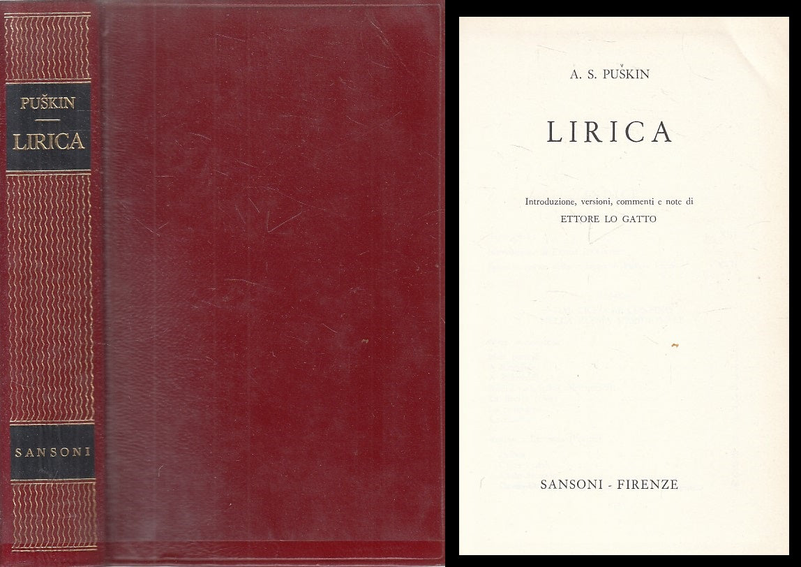 LN- LIRICA - PUSKIN - SANSONI - GRANDI CLASSICI STRANIERI -- 1968 - CS - YFS667