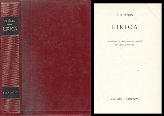 LN- LIRICA - PUSKIN - SANSONI - GRANDI CLASSICI STRANIERI -- 1968 - CS - YFS667