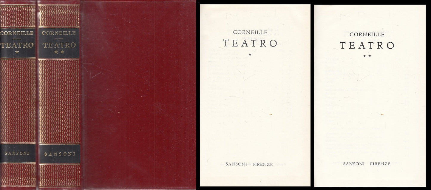 LN- TEATRO 2 VOLL.- CORNEILLE - SANSONI- CLASSICI STRANIERI-- 1964 - CS - YFS667