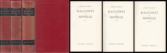 LN- RACCONTI NOVELLE 3 VOLL. - CECHOV - SANSONI - CLASSICI -- 1963 - CS - ZFS110